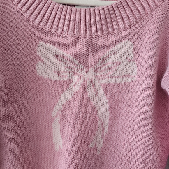 Abercrombie Kids Pink Sweater with Bow Design - Picture 3 of 3